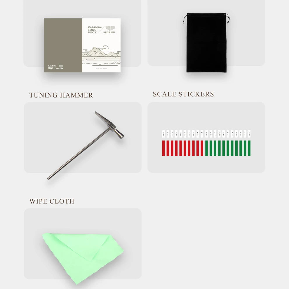 Hluru Maple Kalimba – 17-21 Key Acrylic Thumb Piano