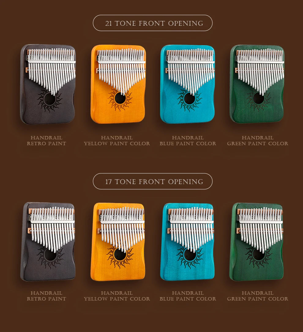 Hluru Maple Kalimba – 17-21 Key Acrylic Thumb Piano